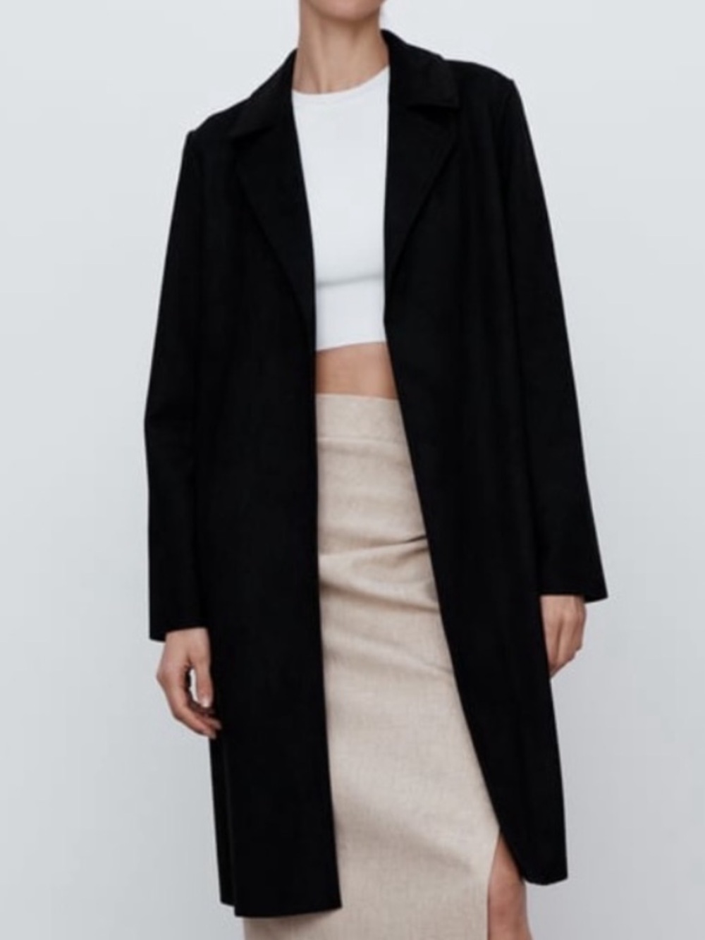 Zara Basic Long Coat Medium